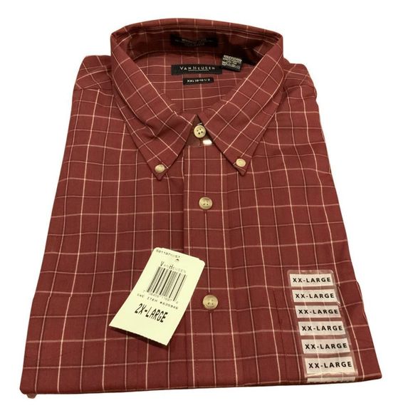 Van Heusen Other - NWT Van Heusen Long Sleeve Windowpane Dress Shirt 2XL 18-18 1/2